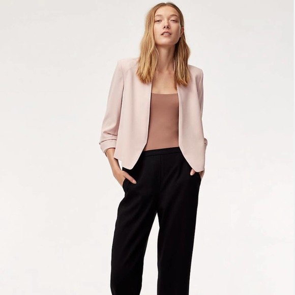Babaton Jackets & Blazers - ARITZIA BABATON Women's Macauley Short Crop Open Blazer Camille Pink NEW 10
